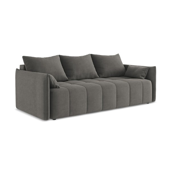 Ciemnoszara rozkładana/ze schowkiem sofa 225 cm Moku – Makamii-image-1