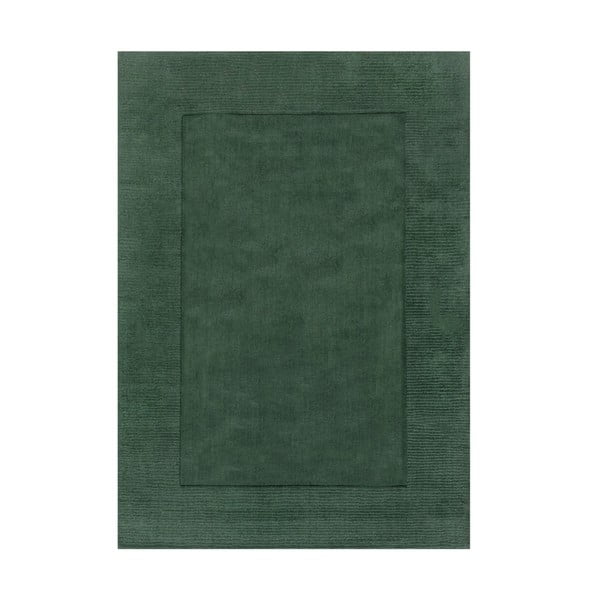 Ciemnozielony dywan wełniany Flair Rugs Siena, 80x150 cm