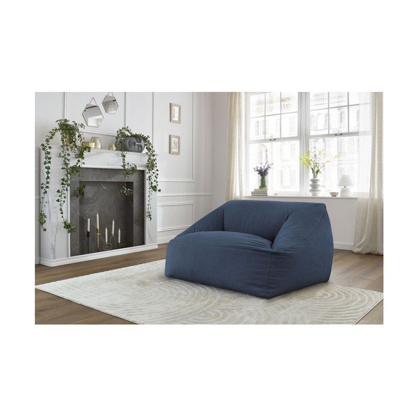 Ciemnoniebieski sztruksowy worek do siedzenia Lilibet – Bobochic Paris-image-1