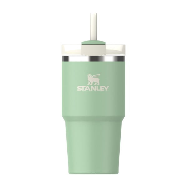 Szałwiowy termos ze słomką ze stali nierdzewnej 600 ml Quencher H2.0 FlowState Tumbler Pistachio – Stanley