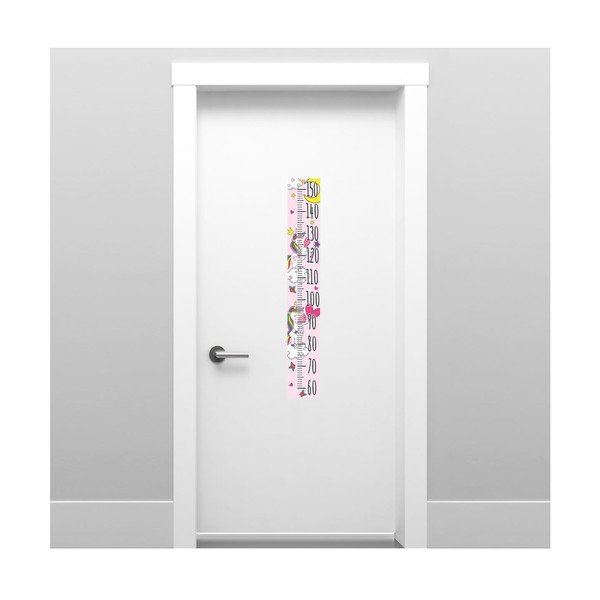 Naklejka dziecięca do mierzenia wzrostu na drzwi/na ścianę 15x100 cm Unicorns – Ambiance-image-3