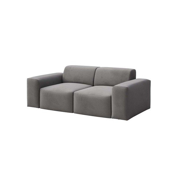 Szara sztruksowa sofa 205 cm Fluvio – MESONICA-image-2