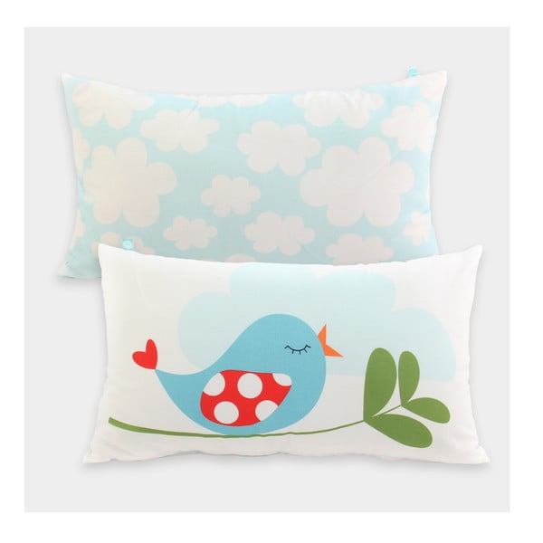 Dwustronna poszewka bawełniana na poduszkę Mr. Fox Little Birds 50x30 cm-image-1