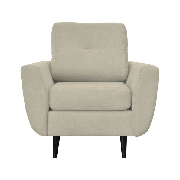 Kremowy fotel z ciemnymi nogami Mazzini Sofas Cedar