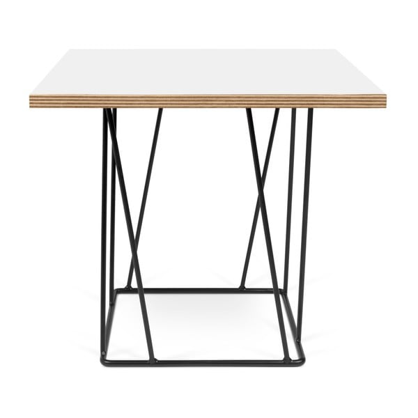 Biały stolik z czarnymi nogami TemaHome Helix, 50 cm