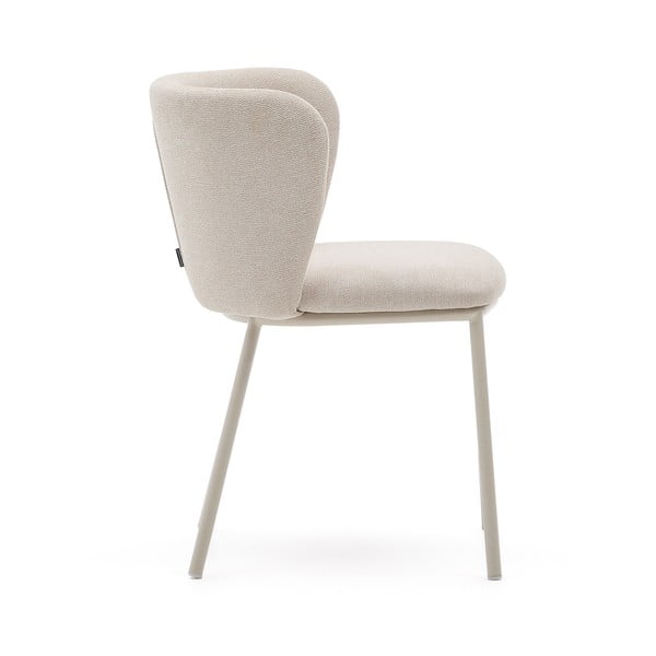 Beżowy tapicerowany fotel jadalniany Ciselia – Kave Home-image-4