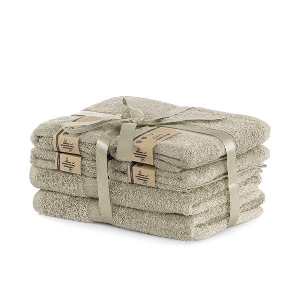 Zestaw 6 beżowych ręczników DecoKing Bamby-image-1