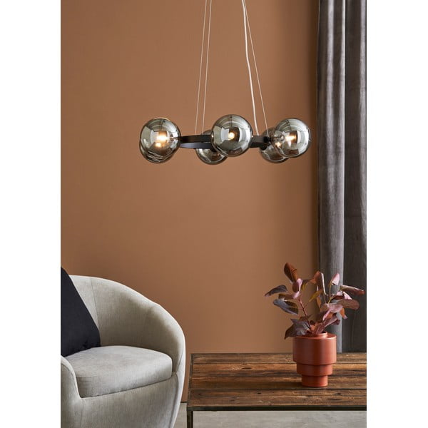 Lampa wisząca z czarną konstrukcją Markslöjd Circle 6L-image-2