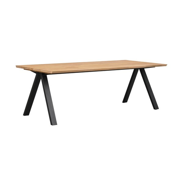 Rozkładany stół z blatem z drewna dębowego 220x100 cm Carradale – Rowico-image-1