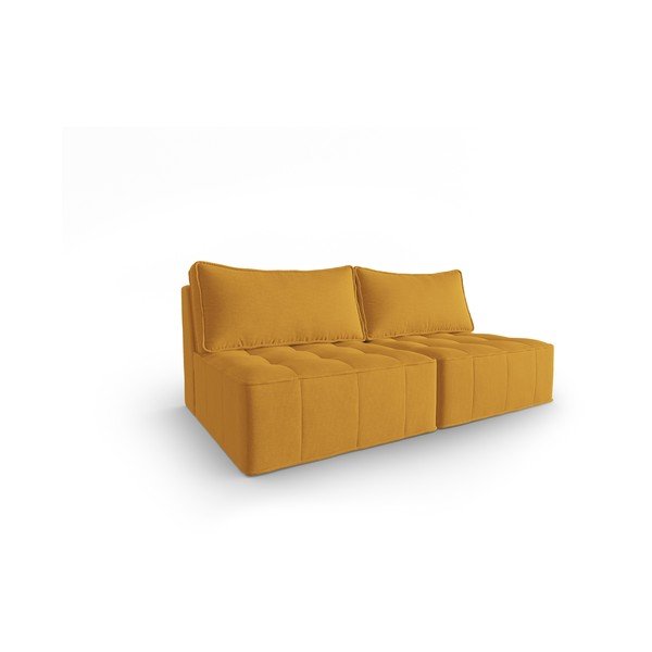 Żółta sofa 160 cm Mike – Micadoni Home-image-2