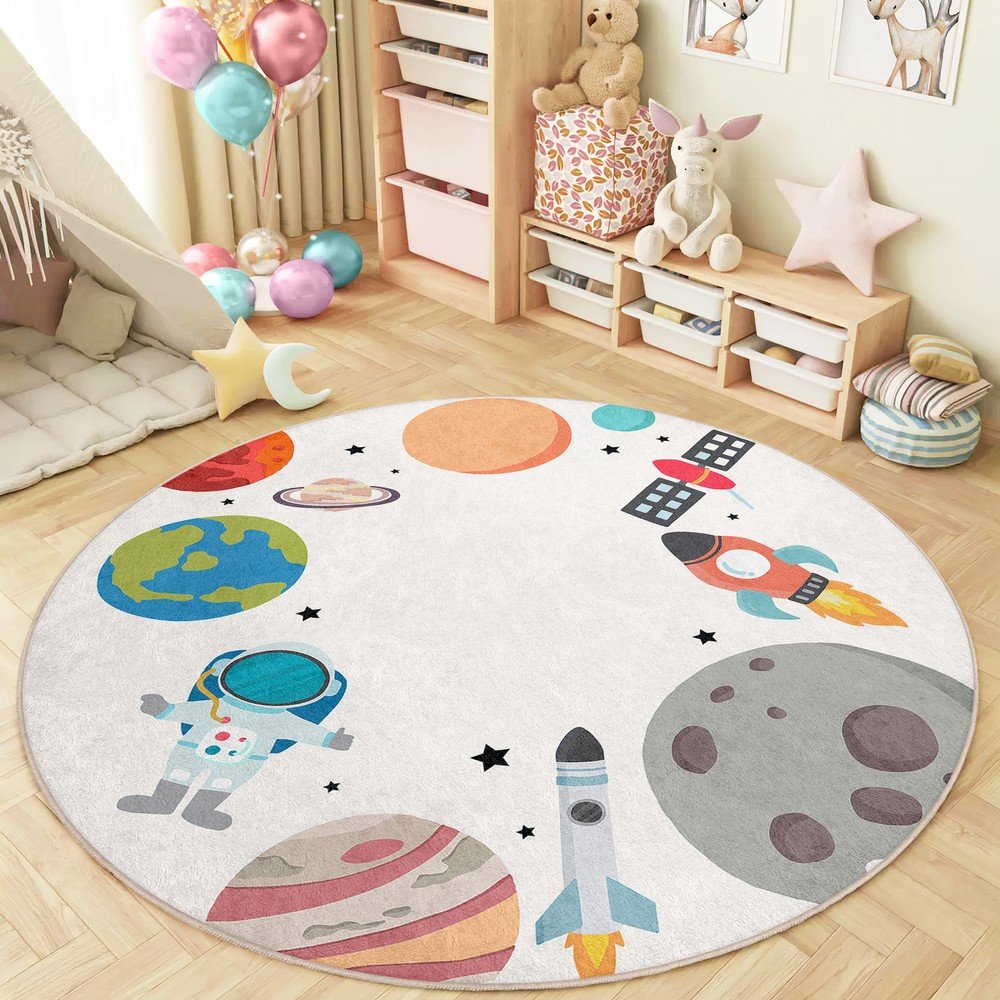 Dziecięcy dywan do zabawy odpowiedni do prania ø150 cm Space Trip – Mila Home (zdjęcie 10)