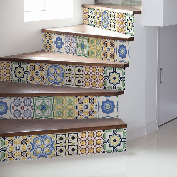 Zestaw 2 naklejek na schody Ambiance Stickers Stair Sephora, 15x105 cm-image-1