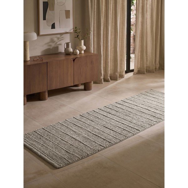 Szary wełniany chodnik tkany ręcznie 80x250 cm Camden Parker – Ted Baker-image-1