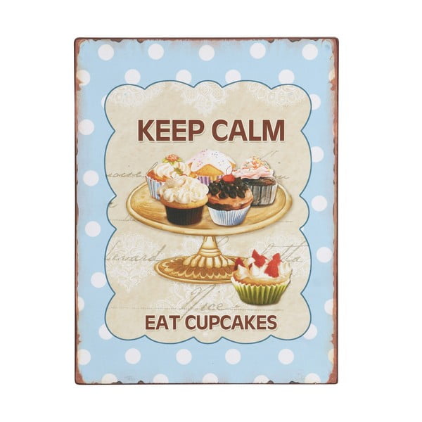 Tabliczka "Keep calm, eat cupcakes"