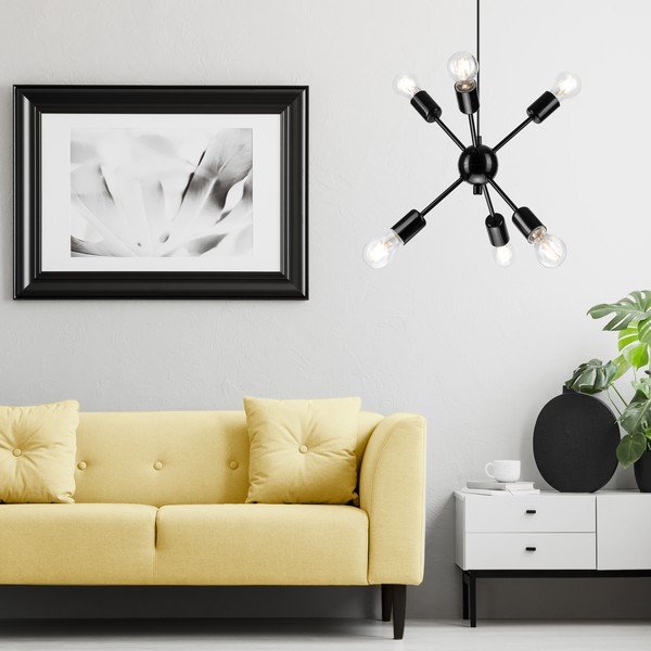 Czarna lampa wisząca − LAMKUR-image-1