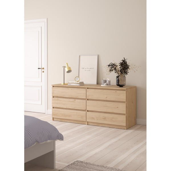 Komoda w dekorze dębu w naturalnym kolorze 154x70x50 cm Naia – Tvilum-image-1