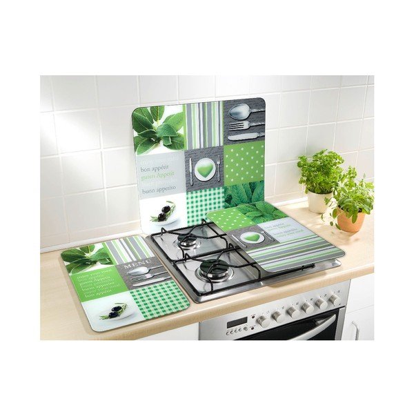 Zestaw 2 szklanych płyt ochronnych na kuchenkę Wenko Menu-image-1