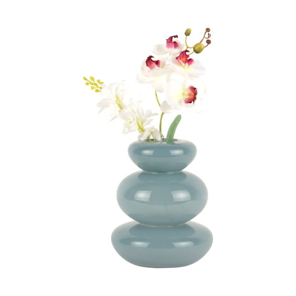 Niebieski szklany wazon Bubbles – PT LIVING-image-2