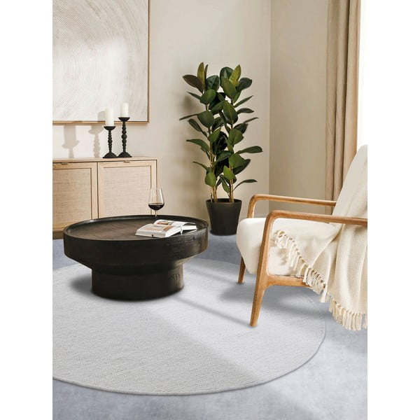 Biały wełniany okrągły dywan tkany ręcznie ø 160 cm Francois – Villeroy&Boch-image-1