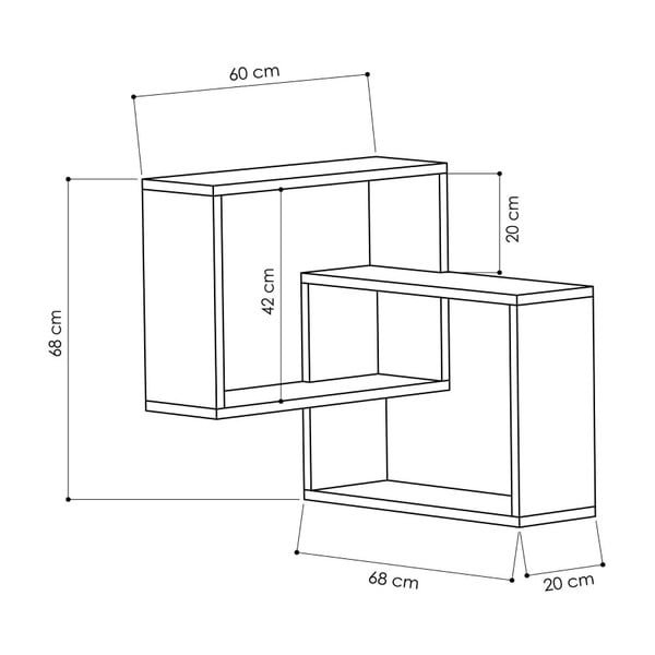 Biała półka narożna Homitis Ring-image-2