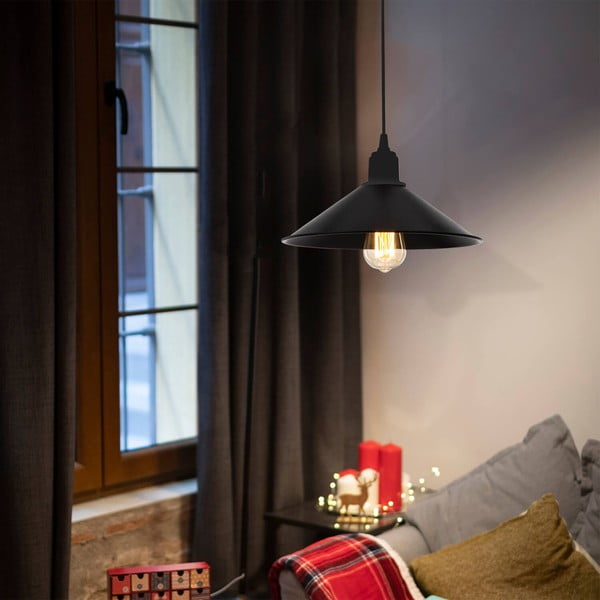 Czarna metalowa lampa sufitowa ø 30 cm – Squid Lighting-image-1