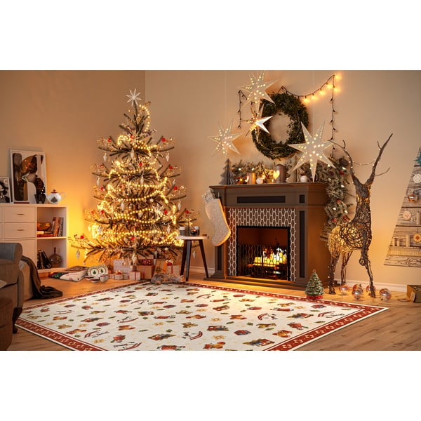 Czerwony dywan ze świątecznym motywem 160x230 cm Red Christmas – Villeroy&Boch-image-1