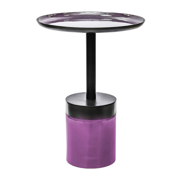 Fioletowo-czarny stolik 360 Living Valbona, ⌀ 41 cm