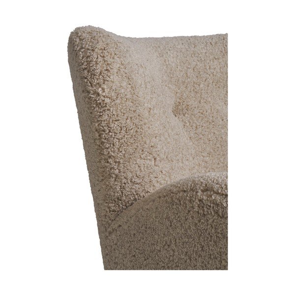Beżowy fotel z materiału bouclé Carlino – House Nordic-image-4