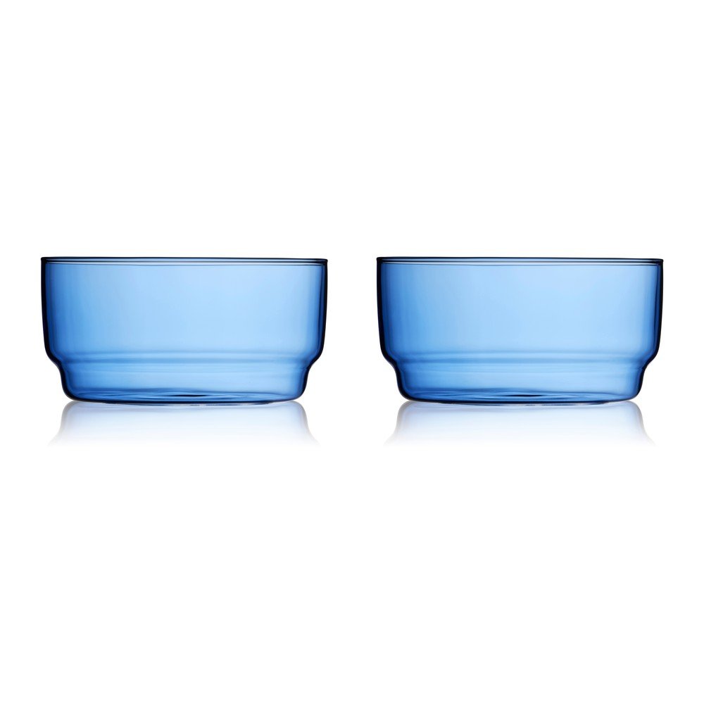 Niebieskie szklane miski zestaw 2 szt. 500 ml Torino – Lyngby Glas