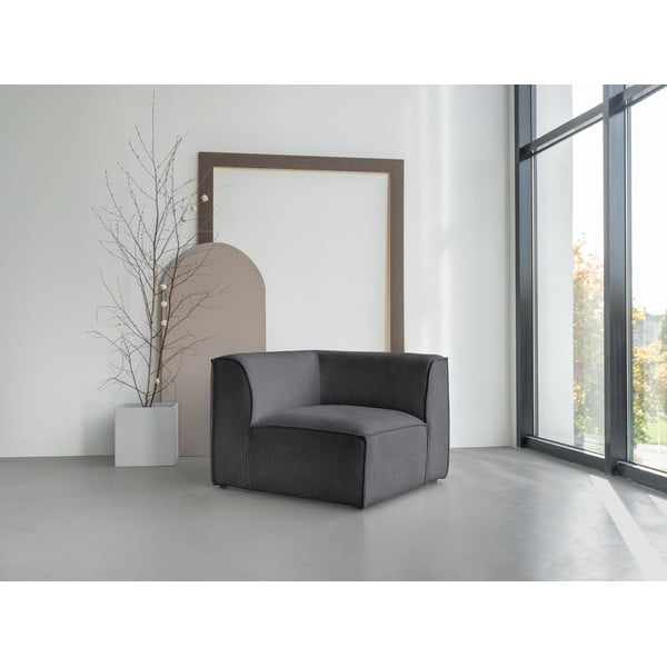 Szary moduł sofy (strona zmienna) Flex Felix – Miuform-image-1