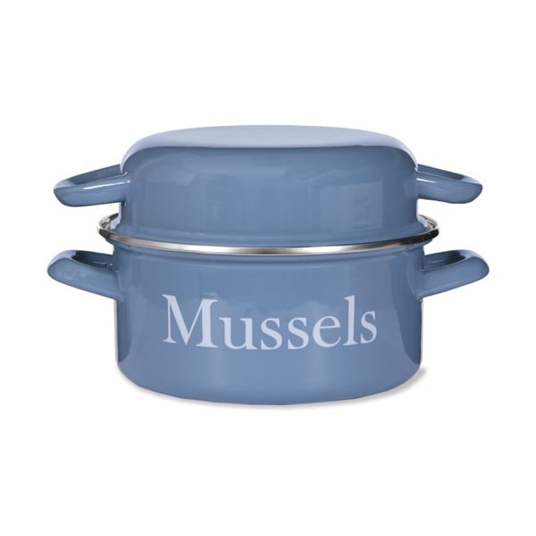Niebieski garnek do gotowania małży Garden Trading Mussel, 2,6 l