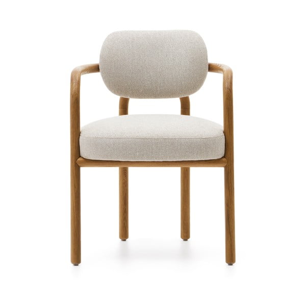 Brązowo-kremowe krzesło Melqui – Kave Home-image-2