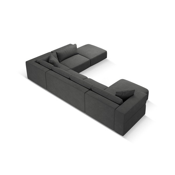 Ciemnoszary narożnik (prawostronny/w kształcie litery U) Esther – Milo Casa-image-3