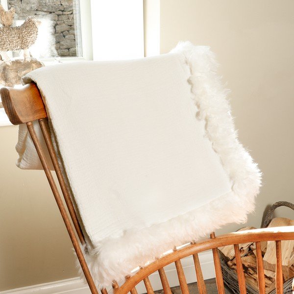 Lniano-futrzany koc 140x180 cm – Native Natural-image-1