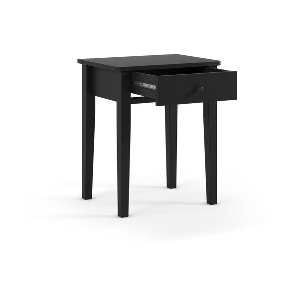 Czarna szafka nocna z matowym wykończeniem Bart – Marckeric-image-3