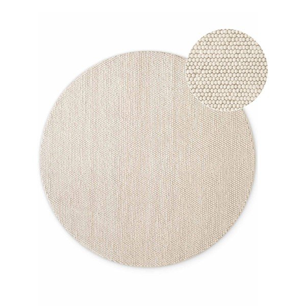 Kremowy wełniany okrągły dywan tkany ręcznie ø 200 cm Richmond Diana – Ted Baker