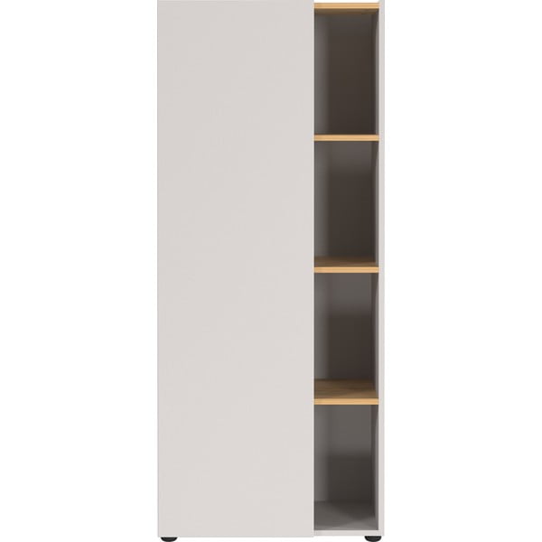 Kremowy regał w dekorze dębu 61x145x34 cm Adrano – Germania