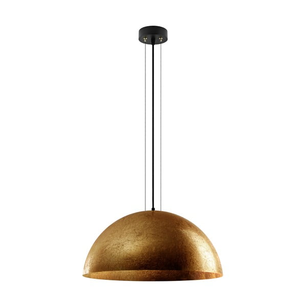 Lampa wisząca w złotym kolorze Bulb Attack Cuatro, średnica 60 cm