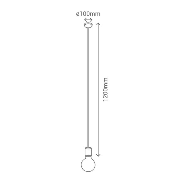 Lampa wisząca z czarnym kablem SULION Wood-image-4