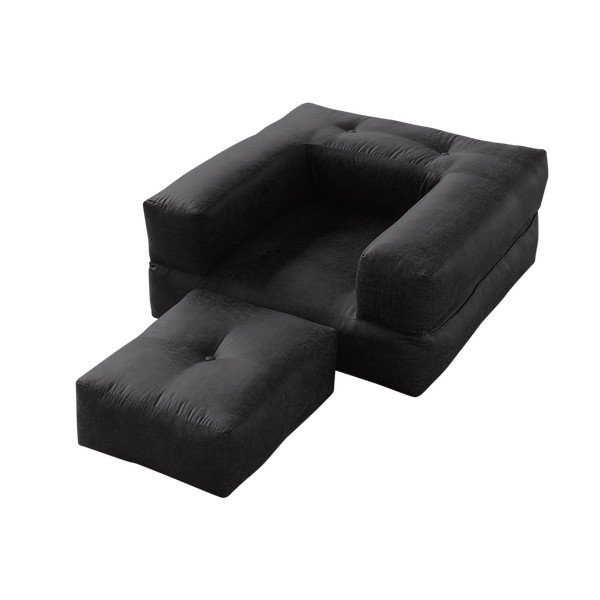 Fotel rozkładany Karup Cube Poly Black-image-1