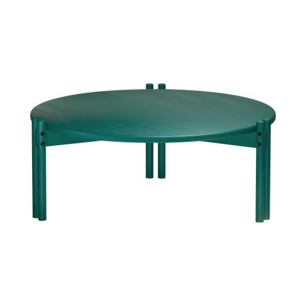 Zielony okrągły stolik z litego drewna sosnowego ø 80 cm Sticks – Karup Design