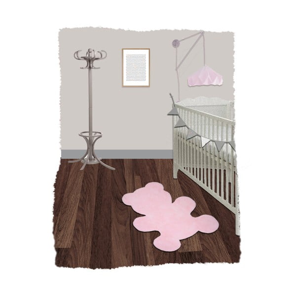 Różowy dywan dziecięcy Nattiot Little Teddy, 80x100 cm-image-2