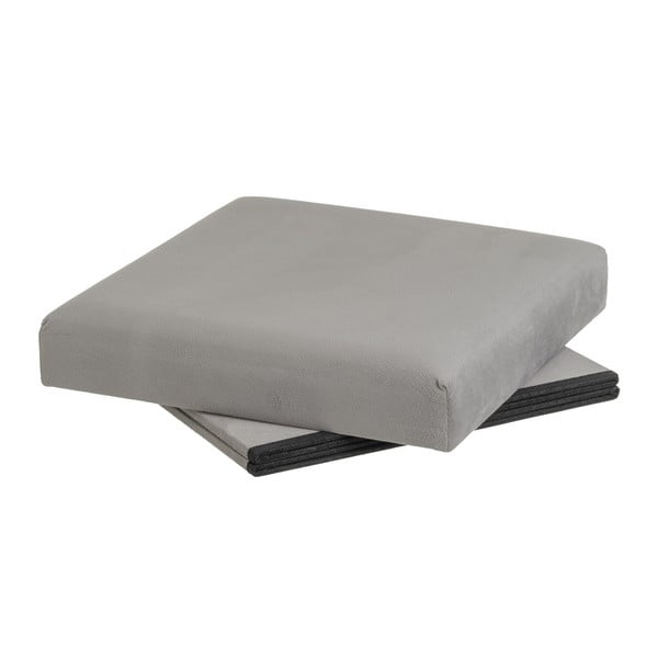 Jasnoszary aksamitny puf Estela – Casa Selección-image-3