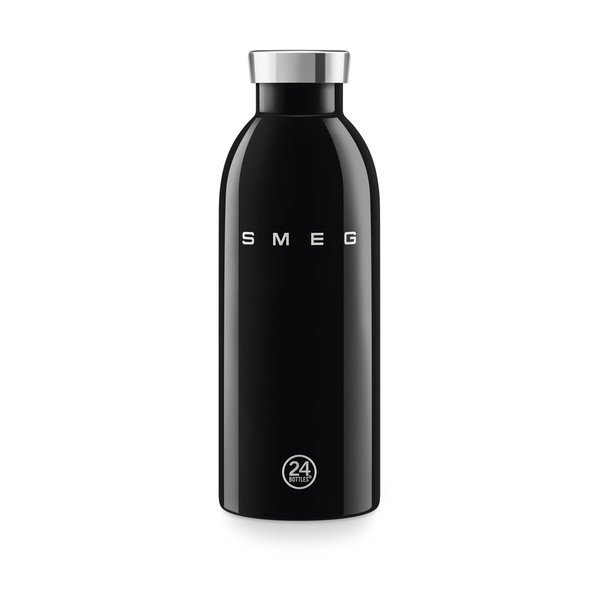 Czarna butelka termiczna ze stali nierdzewnej 500 ml 24BOTTLES – SMEG