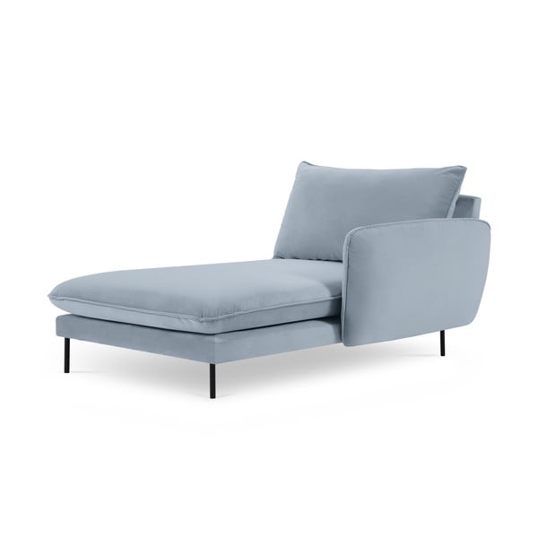 Jasnoniebieski aksamitny szezlong (prawostronny) Vienna – Cosmopolitan Design-image-3