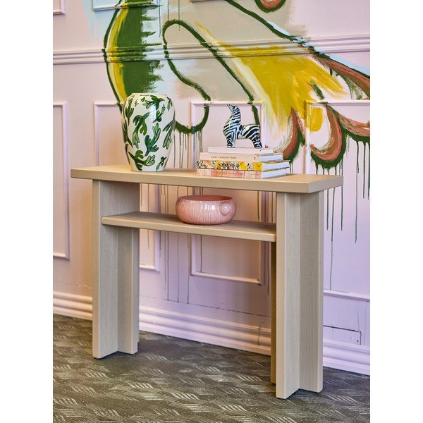 Konsola z litego drewna jodłowego w naturalnym kolorze 32x110 cm Cupa – Bloomingville-image-1