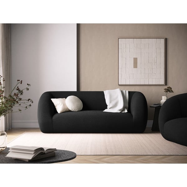 Ciemnoszara sofa z materiału bouclé 210 cm Essen – Cosmopolitan Design-image-1