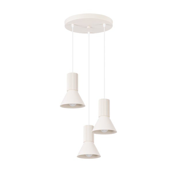Beżowa metalowa lampa wisząca ø 30 cm Niru – Sollux