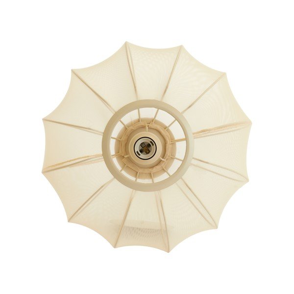 Kremowa lampa sufitowa z tekstylnym kloszem ø 40 cm Plumalia – Light & Living-image-2