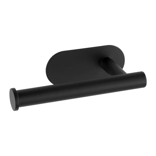 Samoprzylepny zestaw akcesoriów łazienkowych ze stali nierdzewnej w kolorze matowej czerni Orea – Wenko-image-2